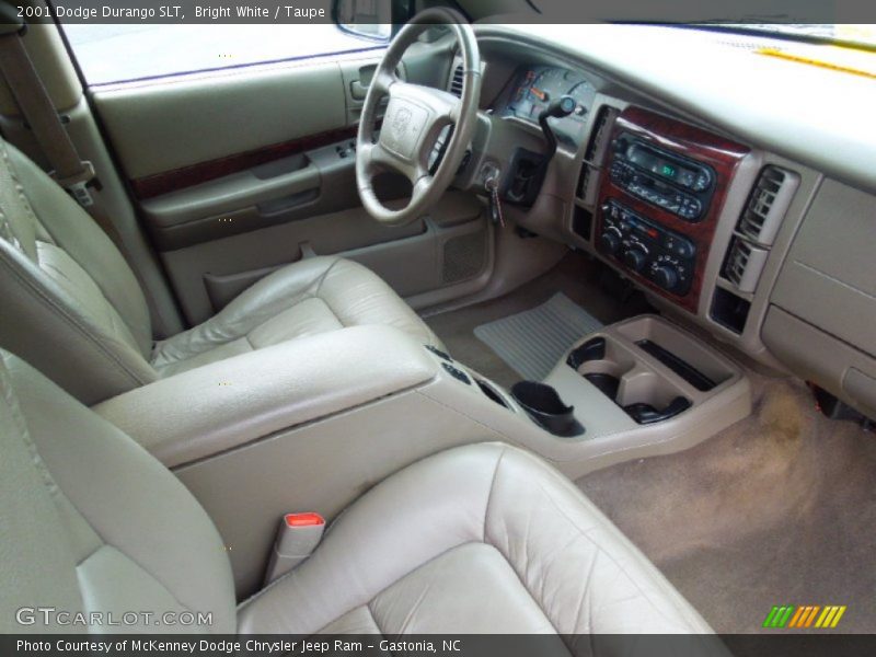 Bright White / Taupe 2001 Dodge Durango SLT