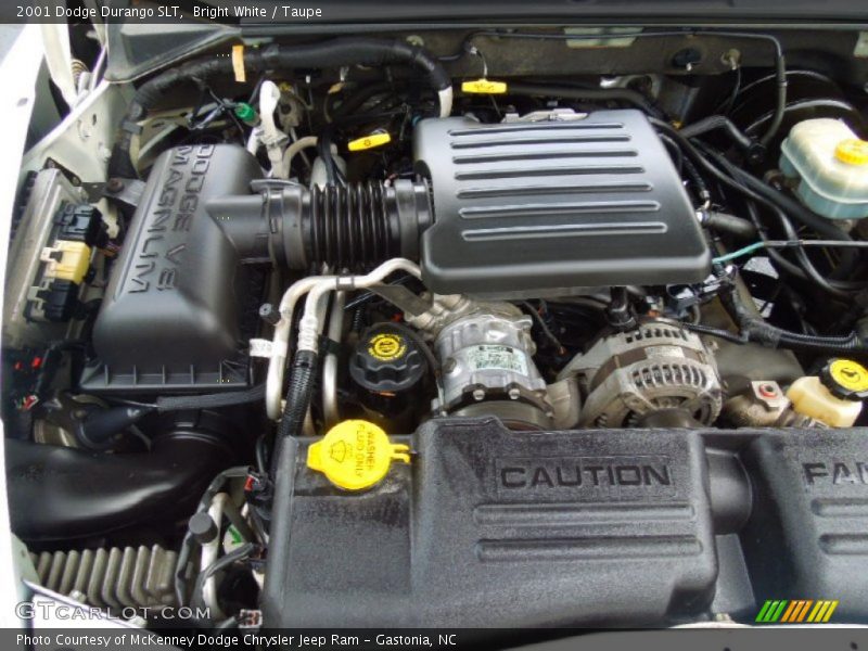 Bright White / Taupe 2001 Dodge Durango SLT