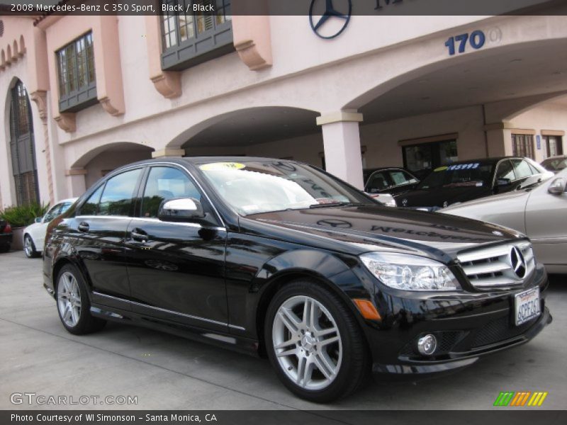 Black / Black 2008 Mercedes-Benz C 350 Sport