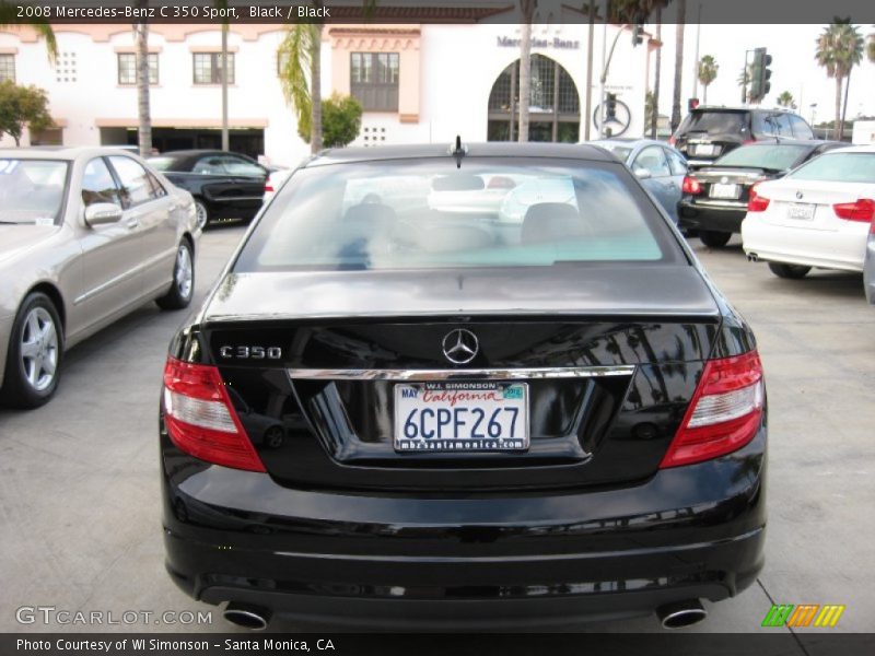 Black / Black 2008 Mercedes-Benz C 350 Sport