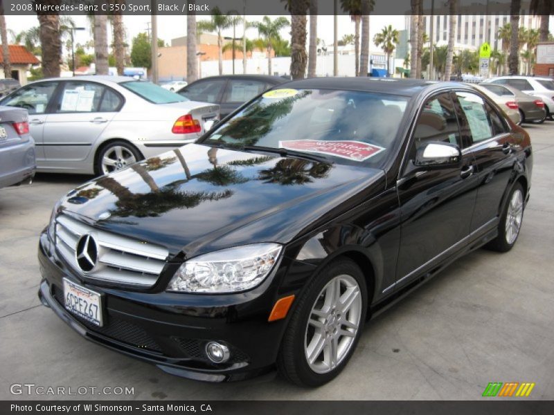 Black / Black 2008 Mercedes-Benz C 350 Sport