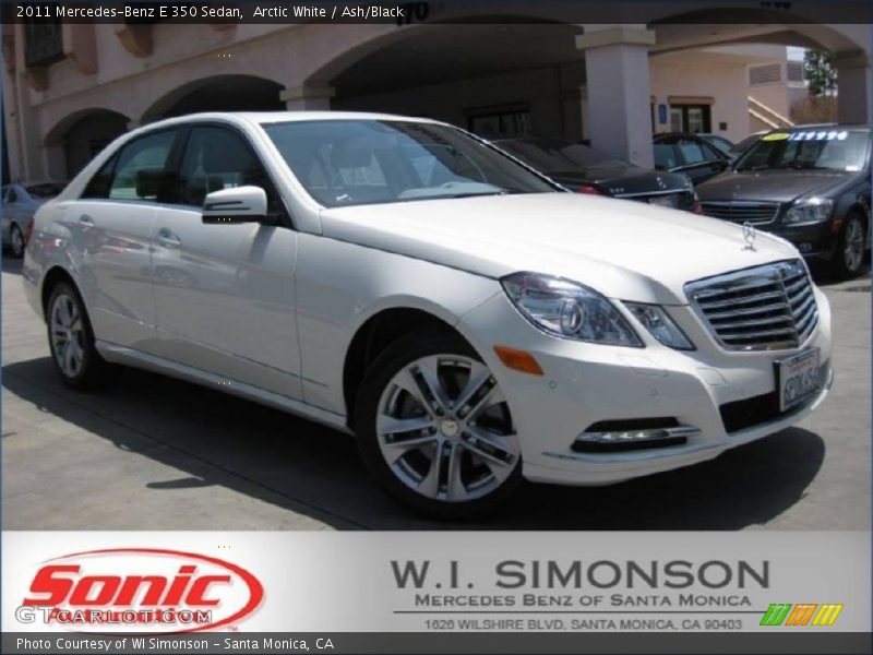 Arctic White / Ash/Black 2011 Mercedes-Benz E 350 Sedan