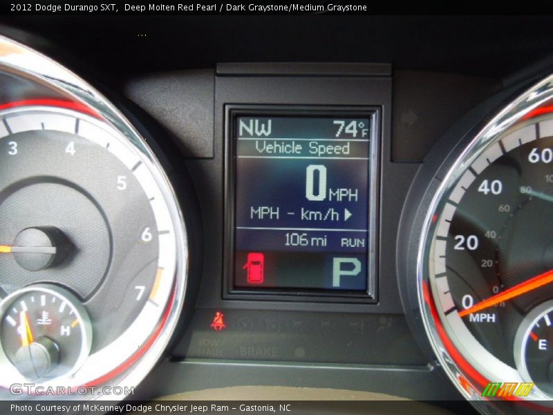Deep Molten Red Pearl / Dark Graystone/Medium Graystone 2012 Dodge Durango SXT