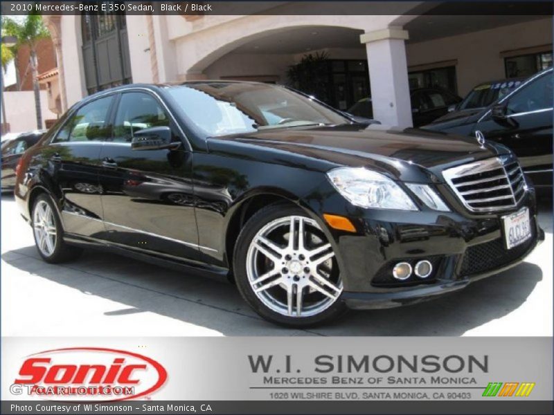 Black / Black 2010 Mercedes-Benz E 350 Sedan
