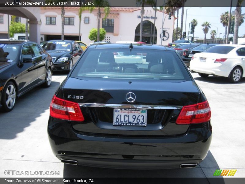 Black / Black 2010 Mercedes-Benz E 350 Sedan