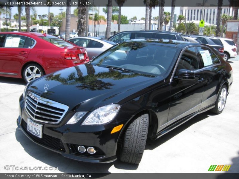 Black / Black 2010 Mercedes-Benz E 350 Sedan