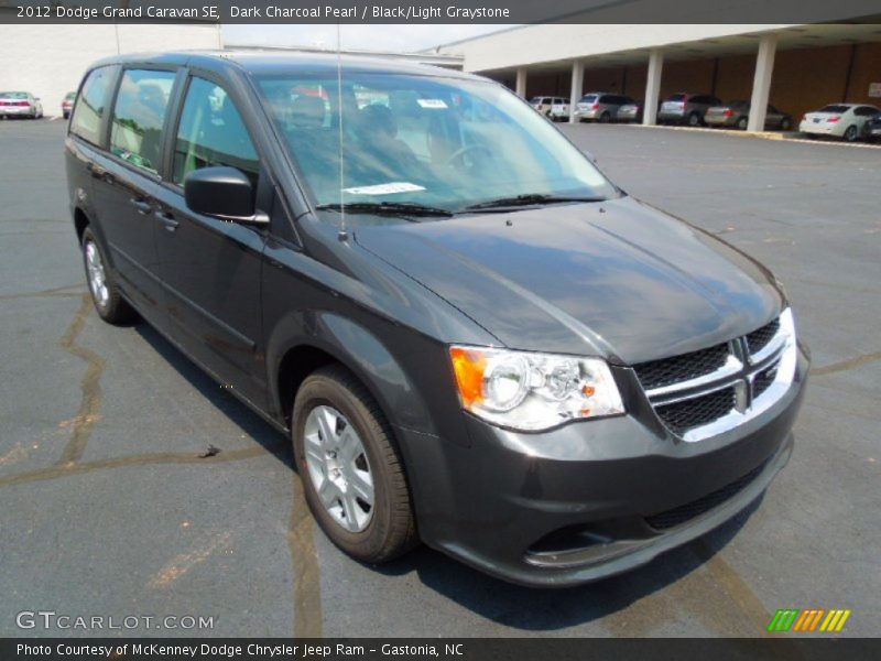 Dark Charcoal Pearl / Black/Light Graystone 2012 Dodge Grand Caravan SE