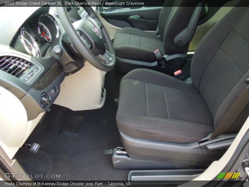 Dark Charcoal Pearl / Black/Light Graystone 2012 Dodge Grand Caravan SE