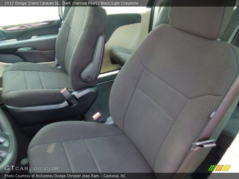 Dark Charcoal Pearl / Black/Light Graystone 2012 Dodge Grand Caravan SE