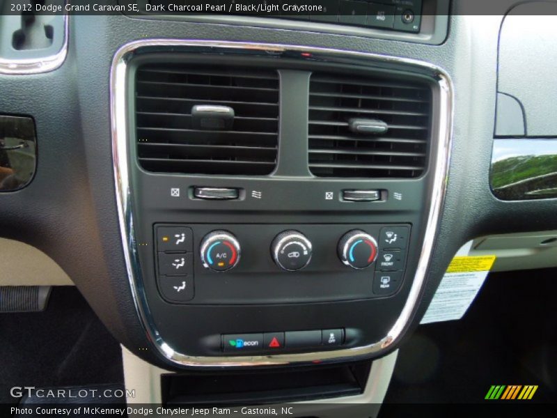 Dark Charcoal Pearl / Black/Light Graystone 2012 Dodge Grand Caravan SE