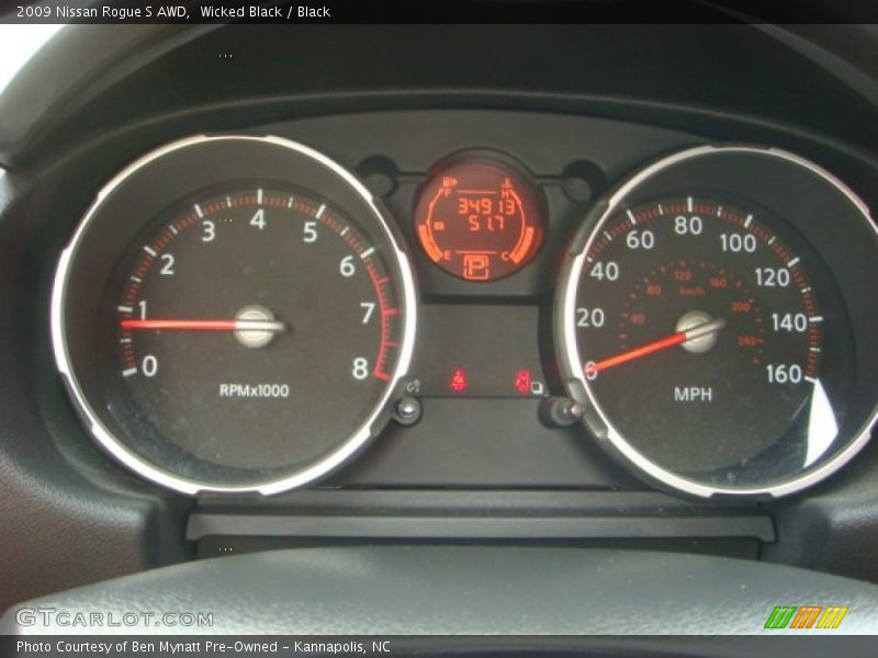Wicked Black / Black 2009 Nissan Rogue S AWD