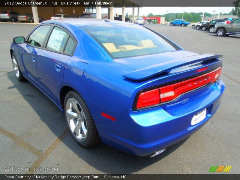Blue Streak Pearl / Tan/Black 2012 Dodge Charger SXT Plus