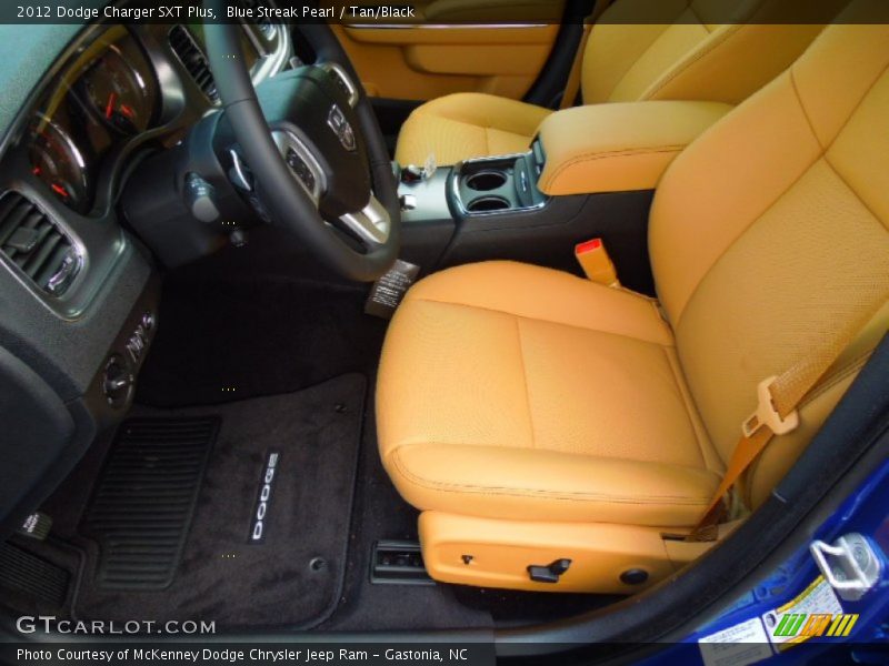 Blue Streak Pearl / Tan/Black 2012 Dodge Charger SXT Plus