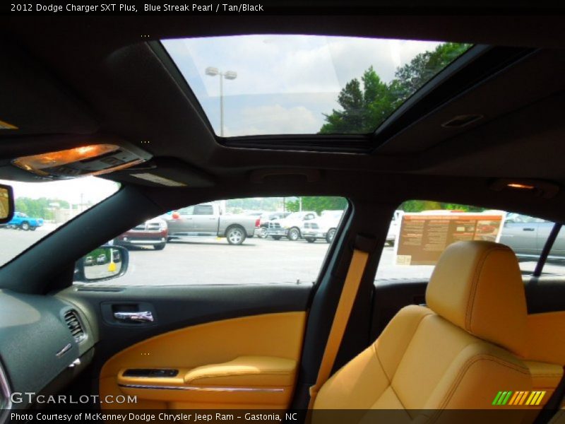 Blue Streak Pearl / Tan/Black 2012 Dodge Charger SXT Plus