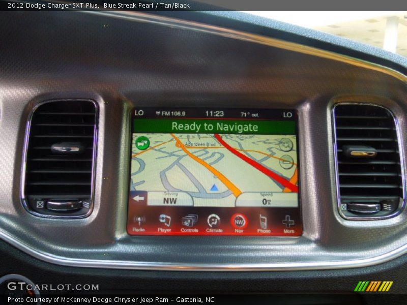 Blue Streak Pearl / Tan/Black 2012 Dodge Charger SXT Plus