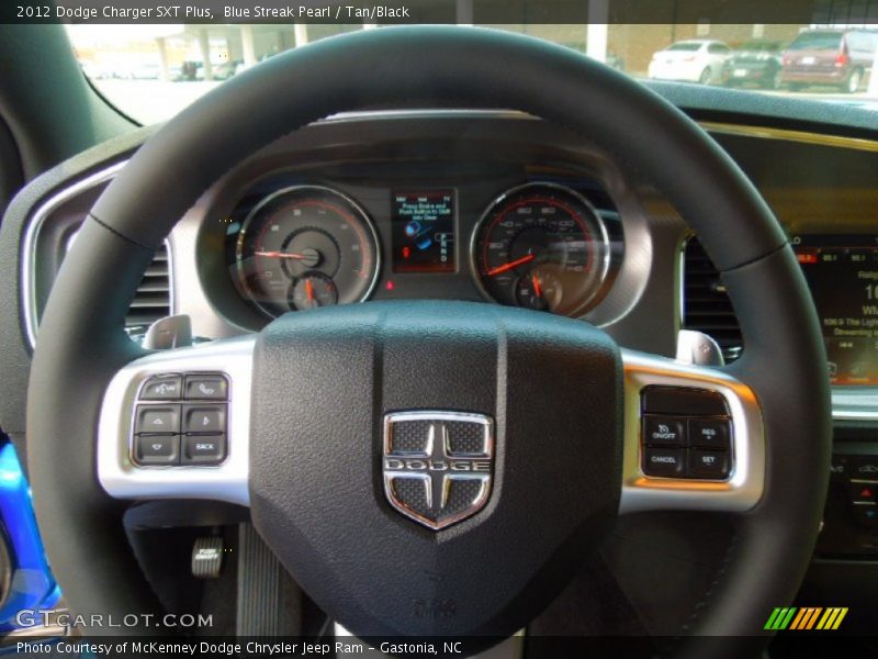 Blue Streak Pearl / Tan/Black 2012 Dodge Charger SXT Plus