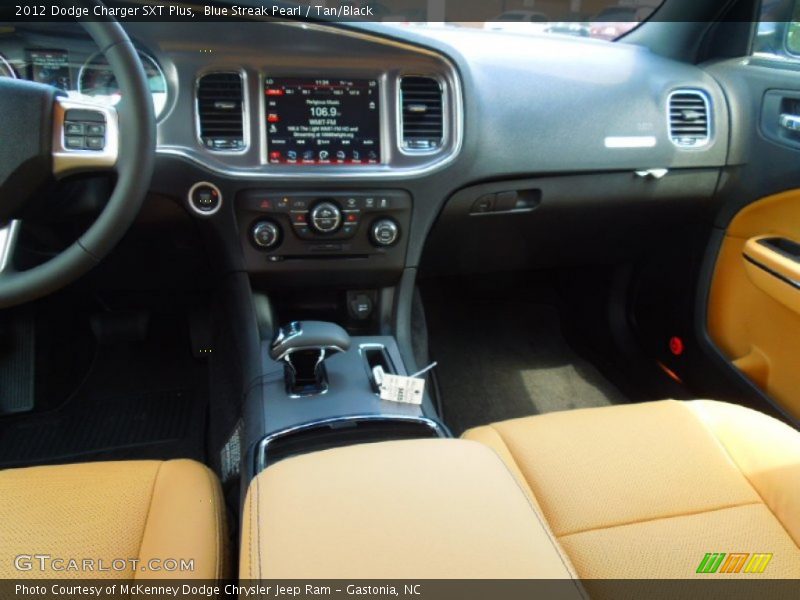 Blue Streak Pearl / Tan/Black 2012 Dodge Charger SXT Plus