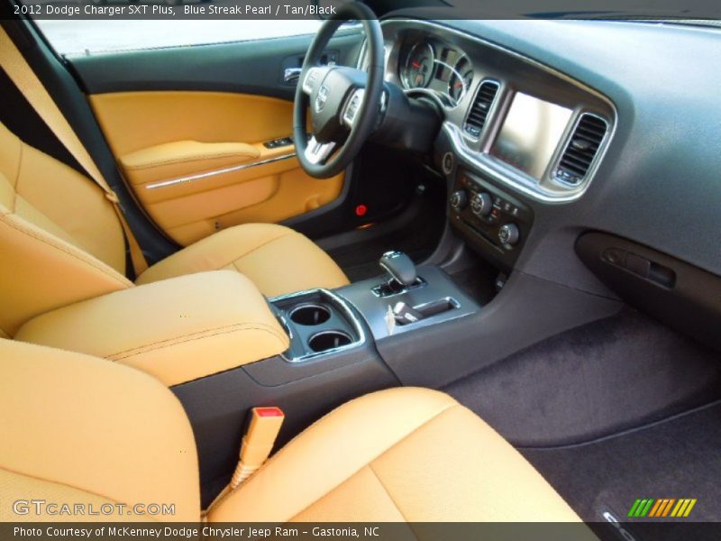 Blue Streak Pearl / Tan/Black 2012 Dodge Charger SXT Plus