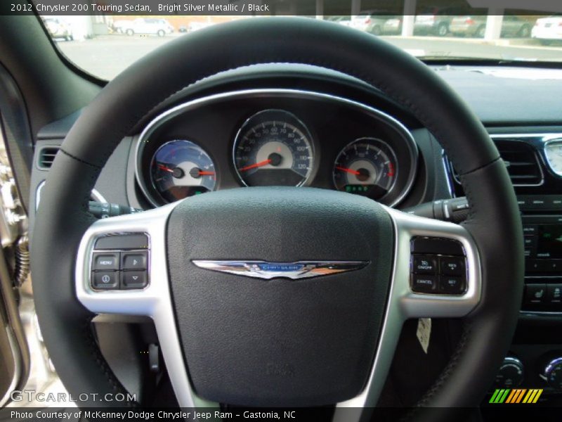 Bright Silver Metallic / Black 2012 Chrysler 200 Touring Sedan