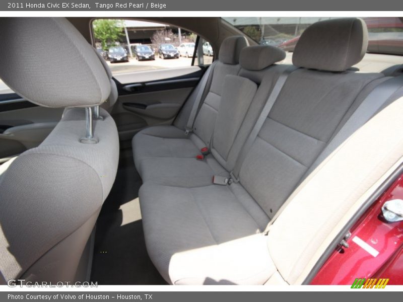 Tango Red Pearl / Beige 2011 Honda Civic EX Sedan