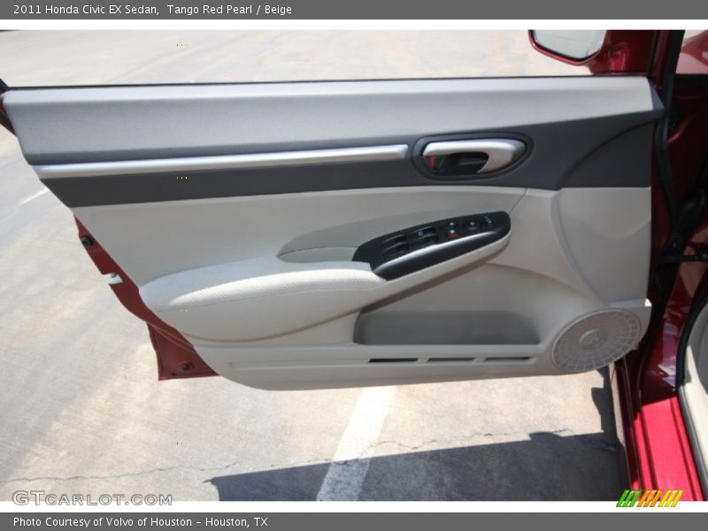 Tango Red Pearl / Beige 2011 Honda Civic EX Sedan