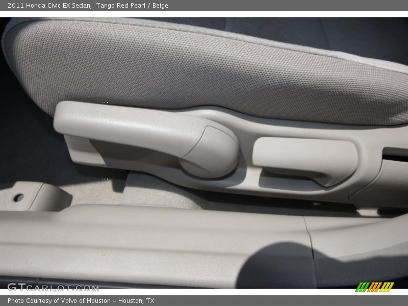 Tango Red Pearl / Beige 2011 Honda Civic EX Sedan
