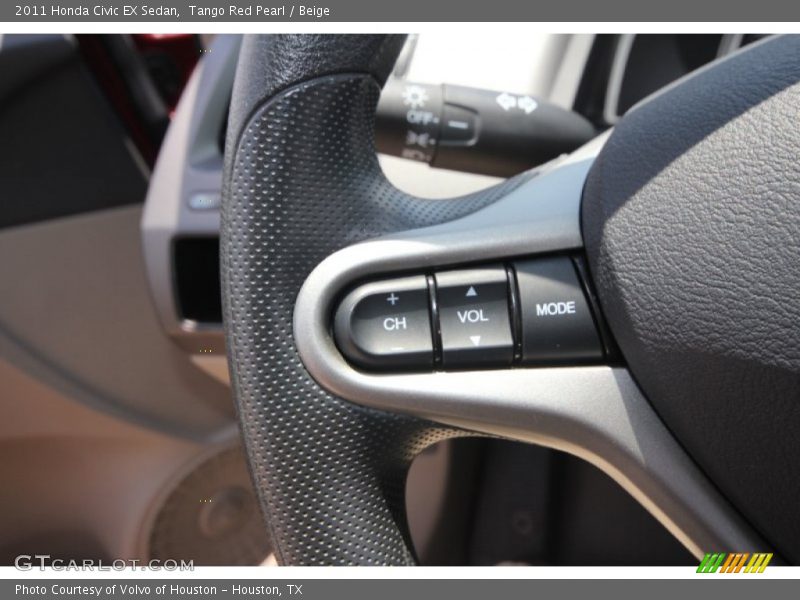 Tango Red Pearl / Beige 2011 Honda Civic EX Sedan