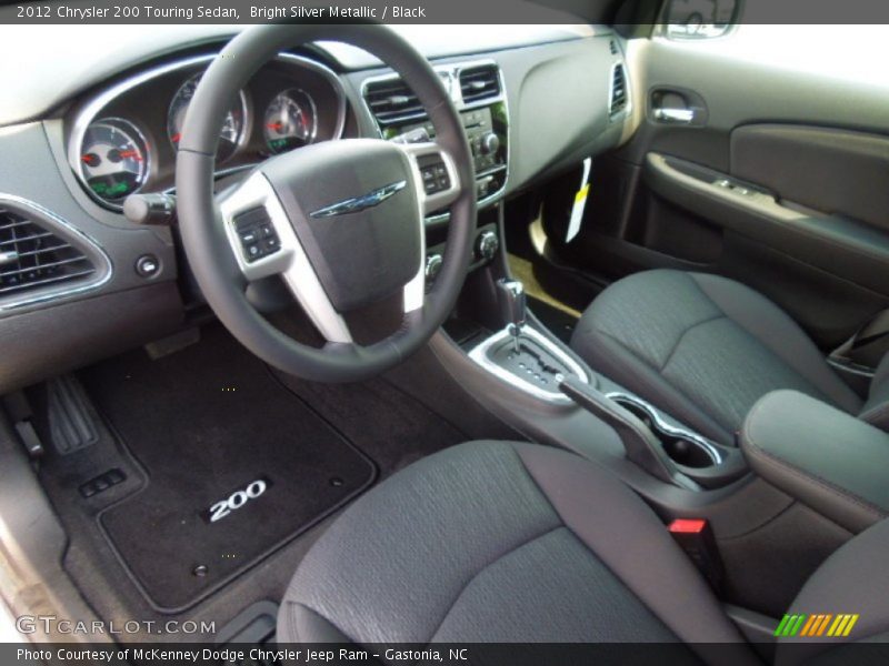 Bright Silver Metallic / Black 2012 Chrysler 200 Touring Sedan