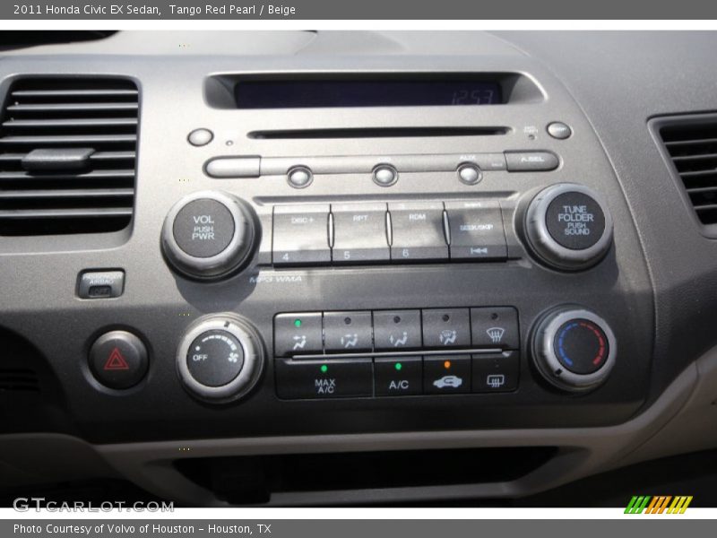 Tango Red Pearl / Beige 2011 Honda Civic EX Sedan