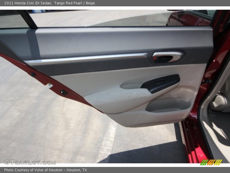 Tango Red Pearl / Beige 2011 Honda Civic EX Sedan