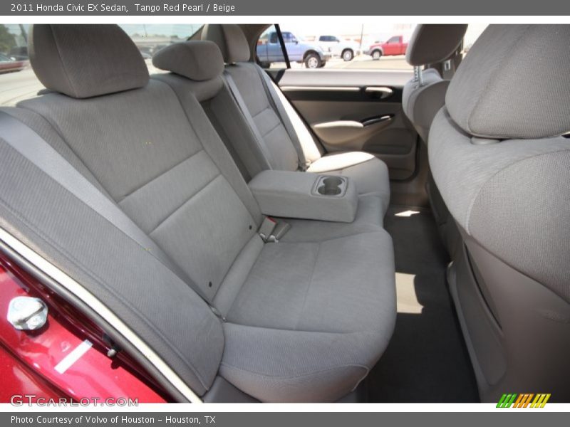 Tango Red Pearl / Beige 2011 Honda Civic EX Sedan