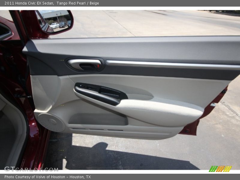 Tango Red Pearl / Beige 2011 Honda Civic EX Sedan