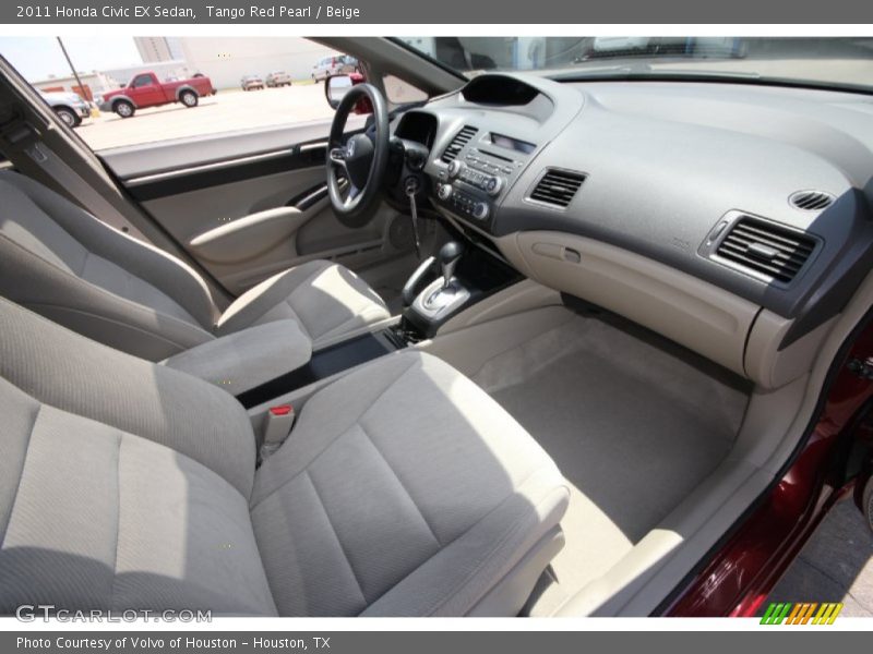 Tango Red Pearl / Beige 2011 Honda Civic EX Sedan