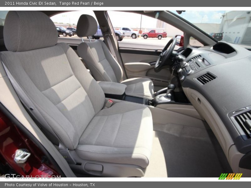 Tango Red Pearl / Beige 2011 Honda Civic EX Sedan