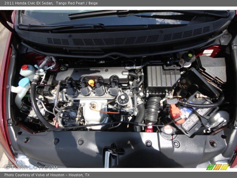 Tango Red Pearl / Beige 2011 Honda Civic EX Sedan