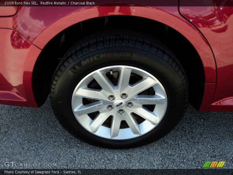 Redfire Metallic / Charcoal Black 2009 Ford Flex SEL