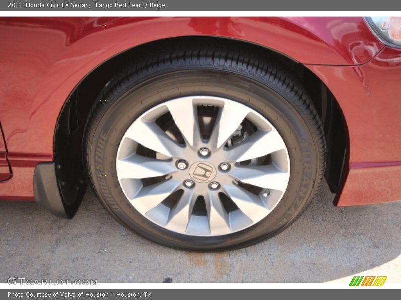 Tango Red Pearl / Beige 2011 Honda Civic EX Sedan