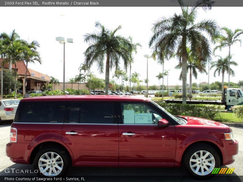 Redfire Metallic / Charcoal Black 2009 Ford Flex SEL
