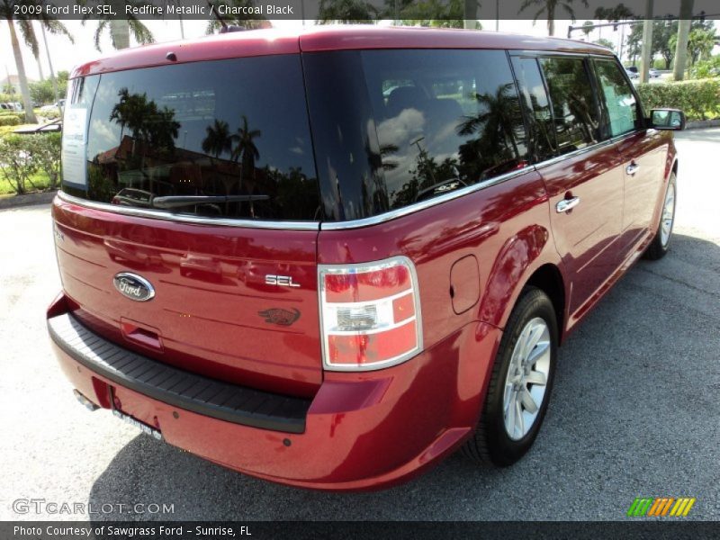 Redfire Metallic / Charcoal Black 2009 Ford Flex SEL