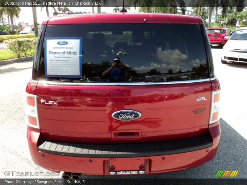 Redfire Metallic / Charcoal Black 2009 Ford Flex SEL