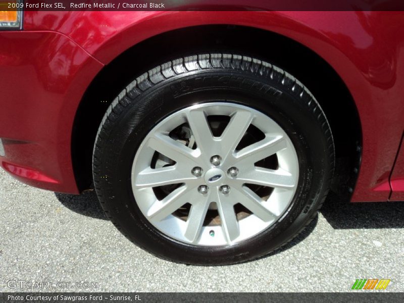 Redfire Metallic / Charcoal Black 2009 Ford Flex SEL