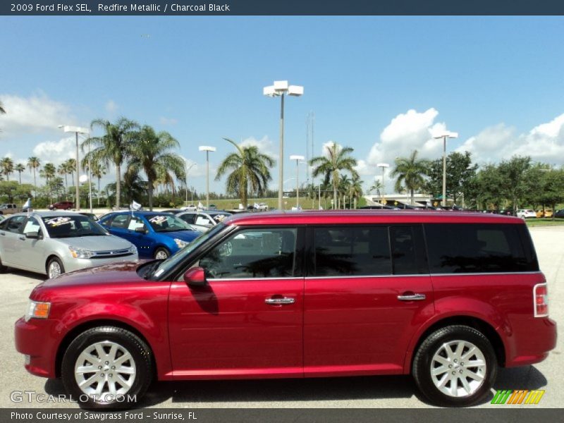 Redfire Metallic / Charcoal Black 2009 Ford Flex SEL