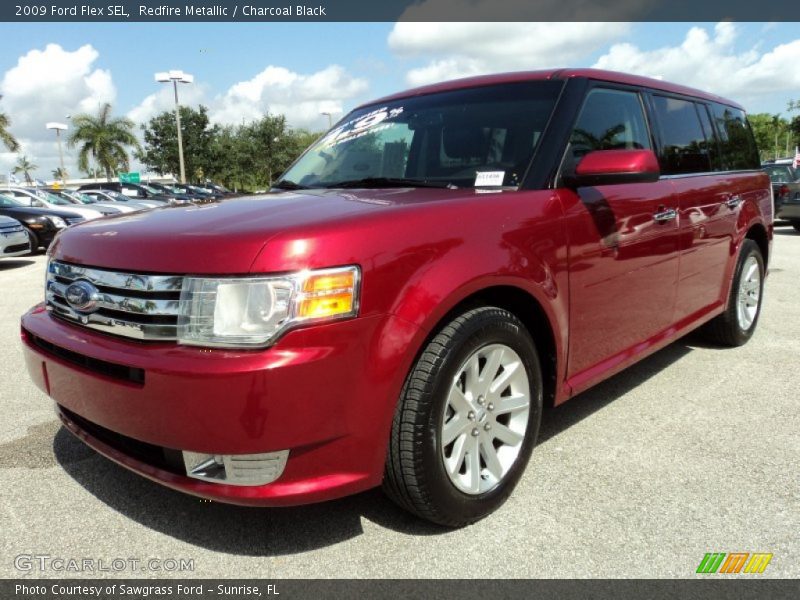 Redfire Metallic / Charcoal Black 2009 Ford Flex SEL