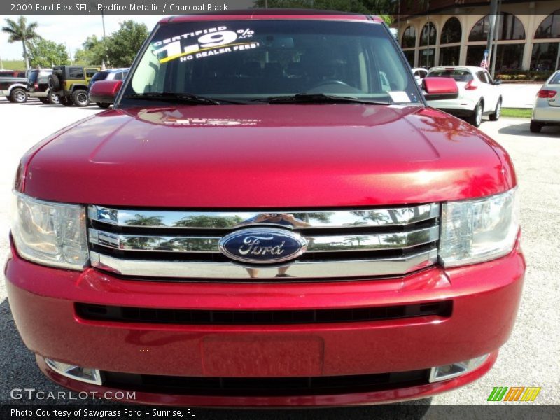 Redfire Metallic / Charcoal Black 2009 Ford Flex SEL