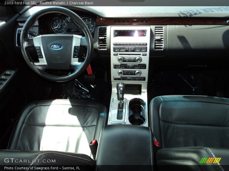 Redfire Metallic / Charcoal Black 2009 Ford Flex SEL