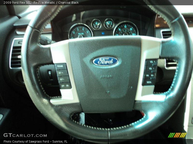 Redfire Metallic / Charcoal Black 2009 Ford Flex SEL