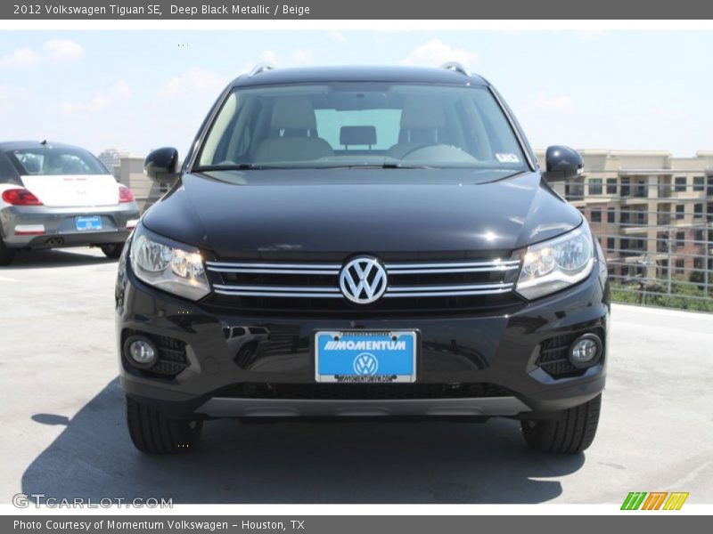 Deep Black Metallic / Beige 2012 Volkswagen Tiguan SE