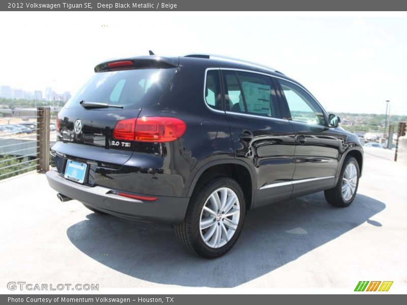 Deep Black Metallic / Beige 2012 Volkswagen Tiguan SE