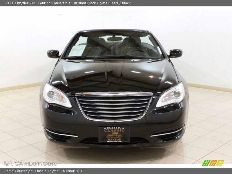 Brilliant Black Crystal Pearl / Black 2011 Chrysler 200 Touring Convertible