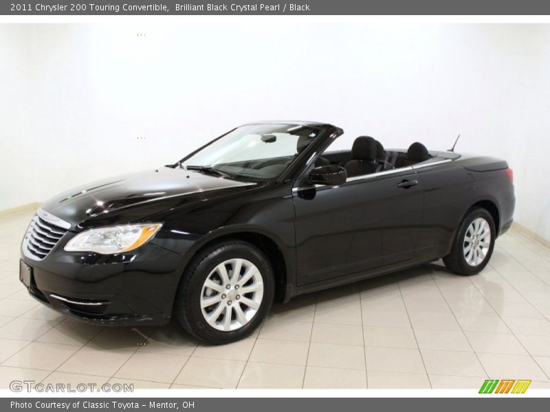 Brilliant Black Crystal Pearl / Black 2011 Chrysler 200 Touring Convertible